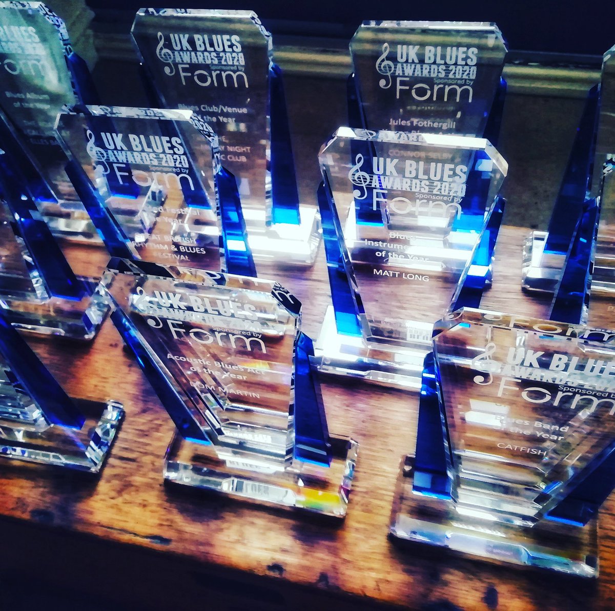 These beauties will be heading to their new homes very soon! Congrats to all the winners in the 2020 UKBlues Awards. We are sorry we can’t present these to you in person but look forward to giving you our congrats in person when shows get back on the road! 🤩 #LetTheMusicPlay