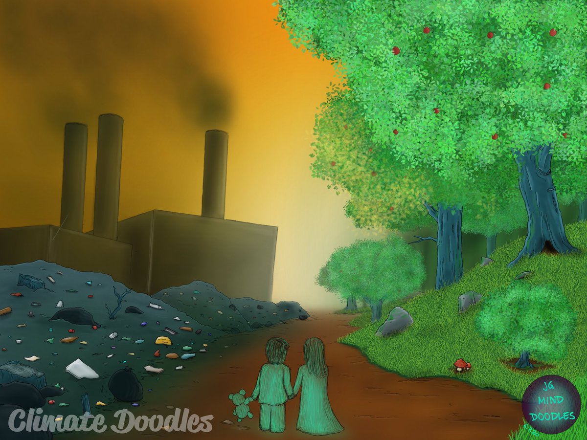 What kind of world do we want to leave behind for the future generation? 

#art #sketch #doodle #pollution #climate #climatechange #trash #litter #illustration #children #future #generations #smoke #trees