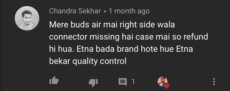 Sir  @harisree24  @realmemobiles  @realmecareIN  @MadhavSheth1 please have a look at this thread! And i promise this is just ( just ) somw of the comments I received on this product! I feel so bad for them because many of them own a 10k phone and for that 4k is a big investment