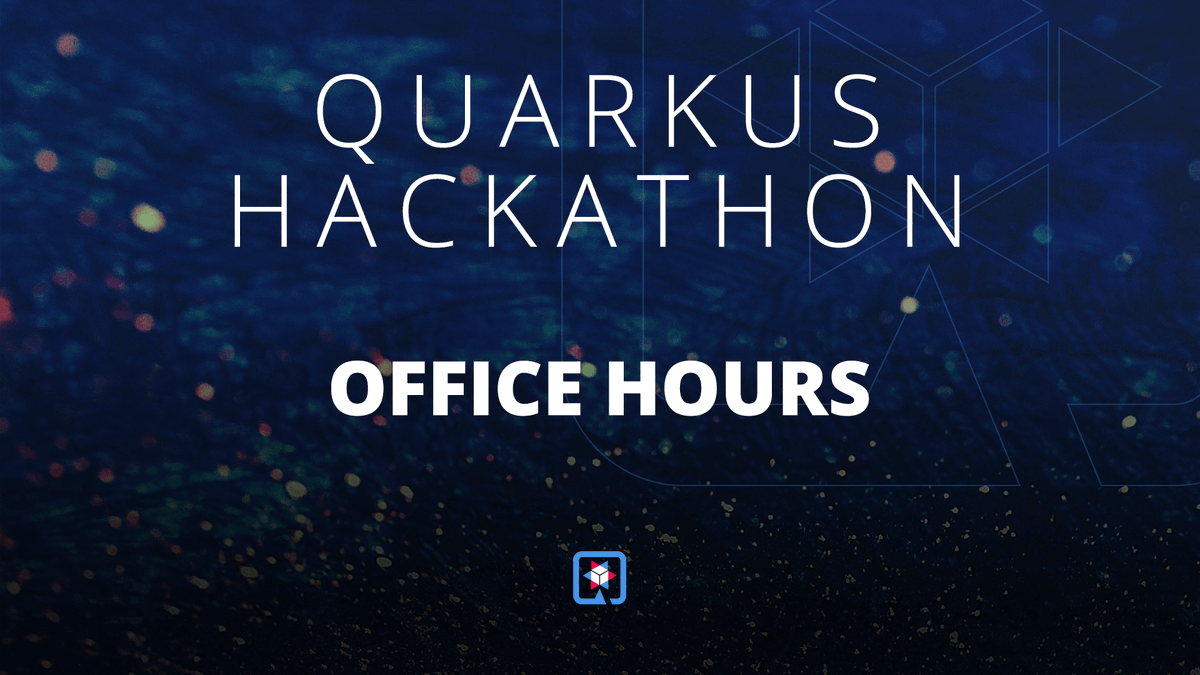 QuarkusIO's tweet photo. Tune in TODAY @ 10AM EDT for the Quarkus hackathon Office Hours. Quarkus experts will address your questions and provide insights on common topics.
https://t.co/8sFqCRzYTW
#QuarkIt #hackathon #Java #Kubernetes-native https://t.co/ZUwcbbkeTT