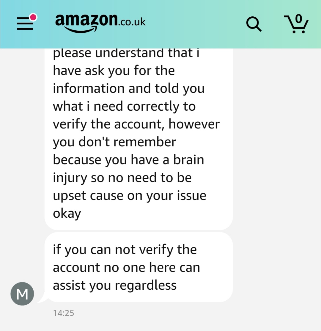 mickybuttons's tweet photo. Had enough of @AmazonUK @AmazonHelp @amazon @AmazonUK @PrimeVideo  treating me like shit. Ive been fighting for a refund month, on top of the stress they've even mocked my #disability! 
#discrimination #AmazonPrime #amazon #CustomerExperience #CustomerService #legaladvice https://t.co/qqtfymqYbW