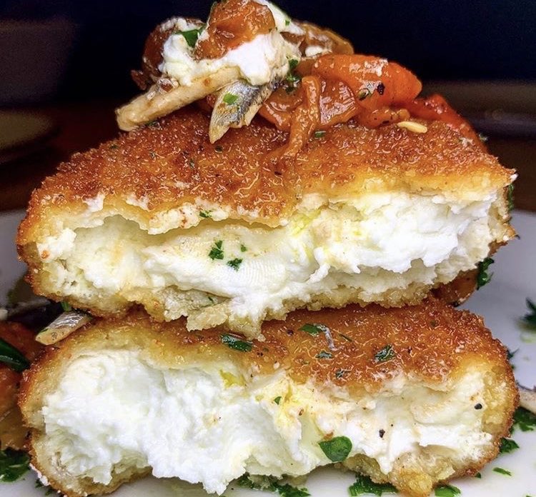 PostPornFood's tweet photo. Fried Goat Cheese https://t.co/rsCrl1miPm