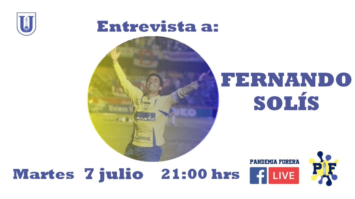 Este martes 7 de julio el invitado para el programa Pandemia Forera es Fernando Solís. Ex jugador y capitán histórico de <a href="/FutbolUdeC/">C.D. U. de Concepción</a> .

Los esperamos y ayuden a compartir.