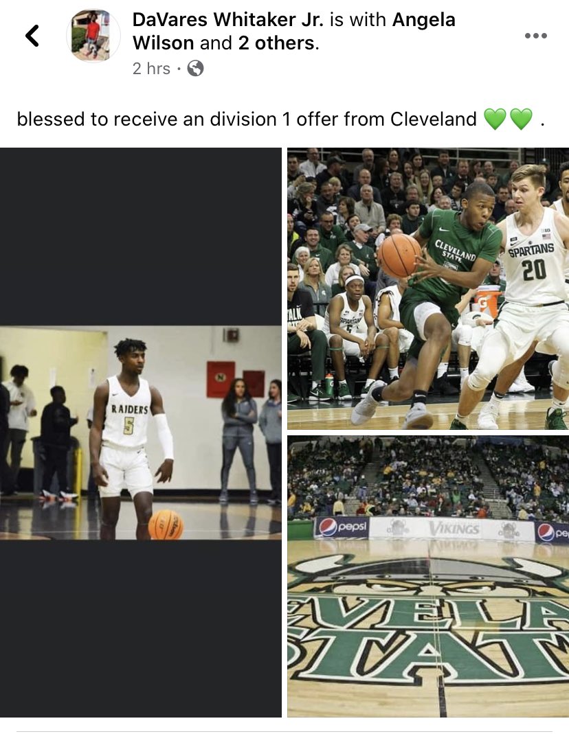 2022 guard DeVares Whitaker, Jr. <a href="/lilvares1/">DaVares</a> of Nettleton picked up his first D1 offer from Cleveland State of the Horizon League ...