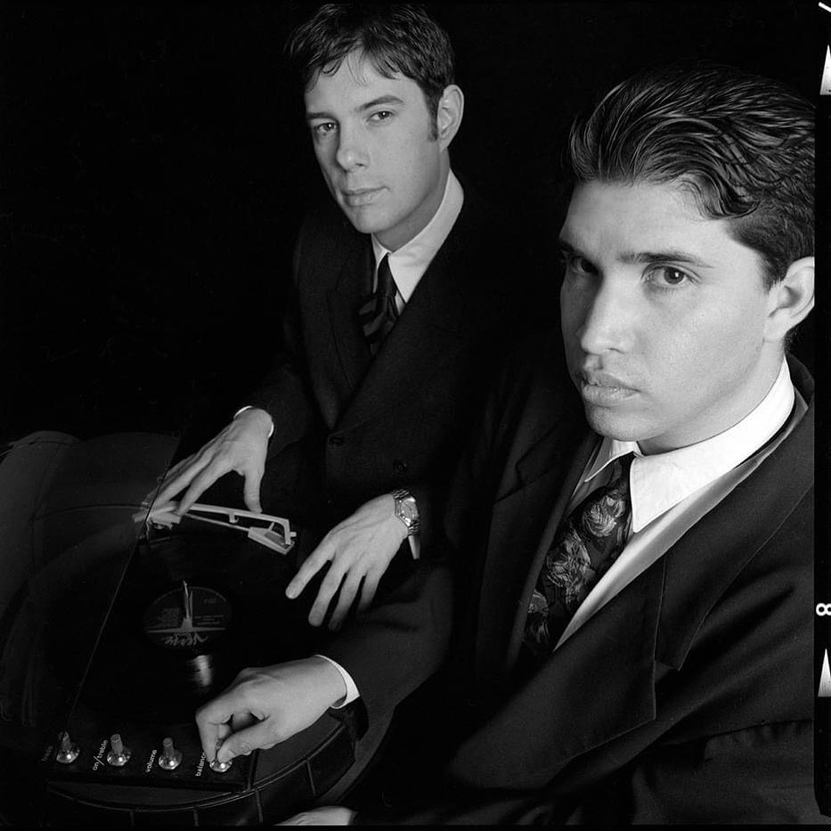 Such a trip to see some unearthed photos by @jimmycohrssen of our first photo shoot back in 1996! #thieverycorporation #firstphotoshoot #jimmycohrssenphotography #theearlyyears #timegoessofast