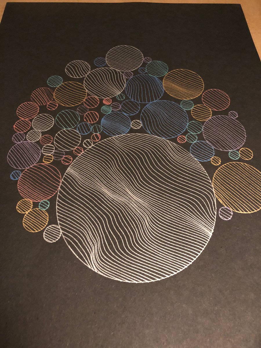 KevinsPlots's tweet photo. No thought process with the colours here, I just used em all!
Sakura gelly roll metallic.
#plottertwitter https://t.co/5tYpfpNgWv
