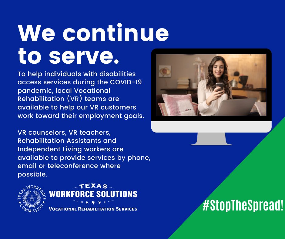 WorkforceCB's tweet photo. Your local Vocational #Rehabilitation teams are committed to helping you reach your #Employment goals and continue to serve you with your health and safety in mind!
Please visit the directory of VR services here: https://t.co/i84GOOT91Z
#WorkforceCommUnity #ThanksToTheADA https://t.co/U7g9mR7NVC