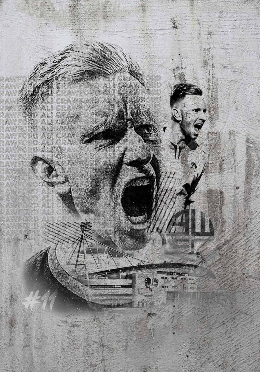 BwfcFans's tweet photo. My latest peice for the man himself, @AliCrawford. 😎 

#bwfc https://t.co/6gv3i87xZ7