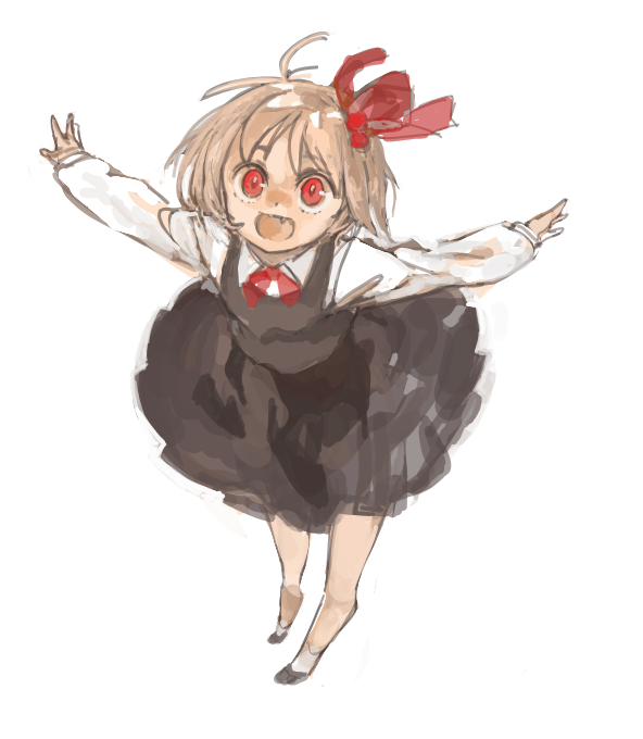 ルーミア(東方プロジェクト) 「絵茶の産物、
東方のルーミア。
ちょっとずつリハビリ兼ね、
ペース作り中…なのか」|konabetateのイラスト