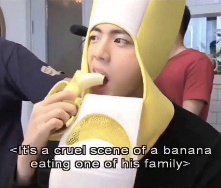 Coworker_John's tweet photo. Banana Jin is the folk hero my childhood deserved. #ARSD #ARMYSeIcaDay https://t.co/xn04QKQrEx