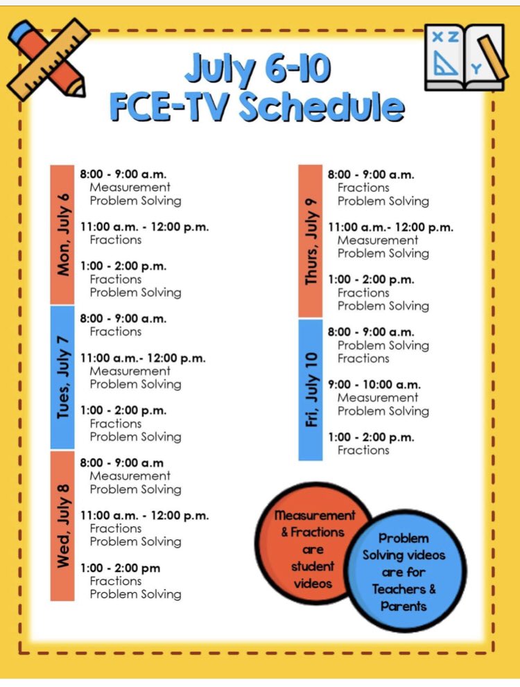 DawneCoker's tweet image. Fayetteville Friends - Too hot to go outside? Stay inside and watch my math videos on FCE-TV (Spectrum ch. 5) #CCSK5Math @CCSElemEd @CCSSuptConnelly