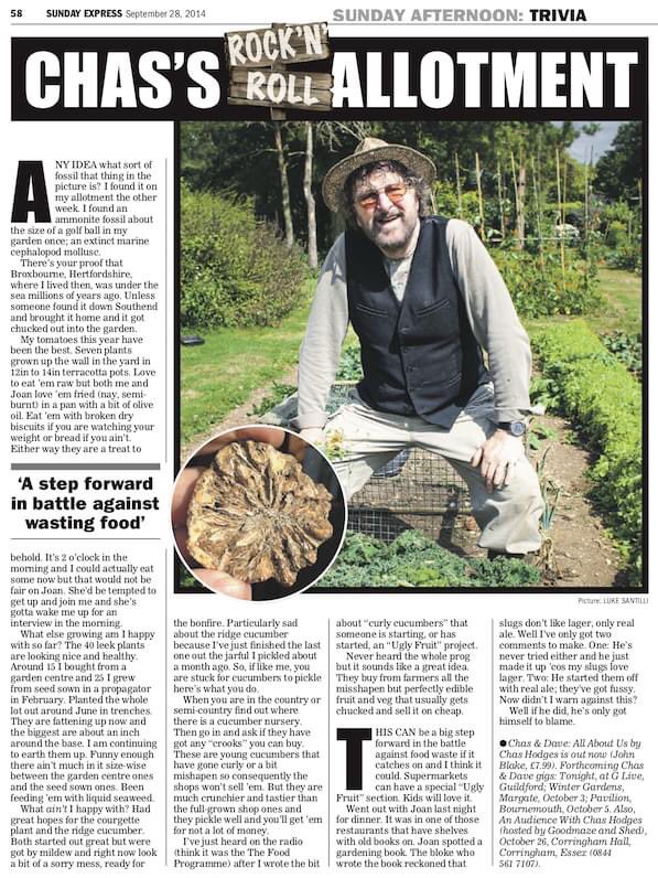 A Step forward in battle against wasting #food , My tomatoes this year have been the Best. Another Great column from Chas 28 Sept 2014.  Keep on #rockandroll #foodwaste Allotmenting :-) #allotment #celebtime <a href="/Celebtime/">Celebtime</a>