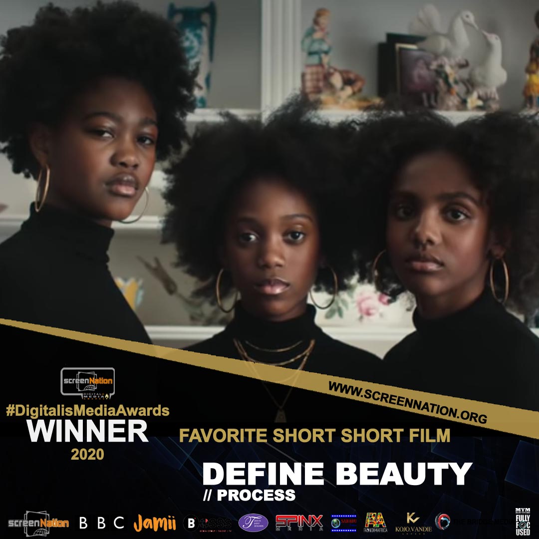 ScreenNation's tweet photo. 6th #DigitalisMediaAwards 2020 
WINNER | FAV SHORT SHORT FILM 
DEFINE BEAUTY // PROCESS dir: #RheaDillon 
@Nowness @DazedBeauty https://t.co/ukjuqT6Xpv