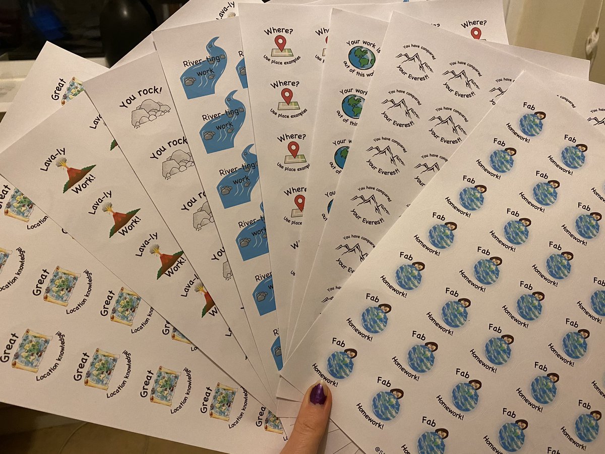 StickersbyMissP's tweet photo. Some more personalised geography stickers! @MissmillerMiss sent me exactly what she wanted and I made them! They’ve come out great! 🌏 https://t.co/dWlsHEiAW3