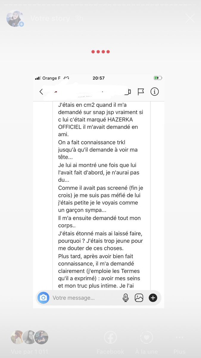 OrnellaYoutube's tweet photo. La vérité est établie sur #Hazerka. Il demande des nudes à des mineures souvent de moins de 15 ans. Preuve en photo. Il faut le faire tomber. Allez voir ma story permanente sur Insta : ornellatempestaofficiel. Des influenceurs commencent à relayer la vérité ! Il faut retweeter ! https://t.co/q323dhsgqV