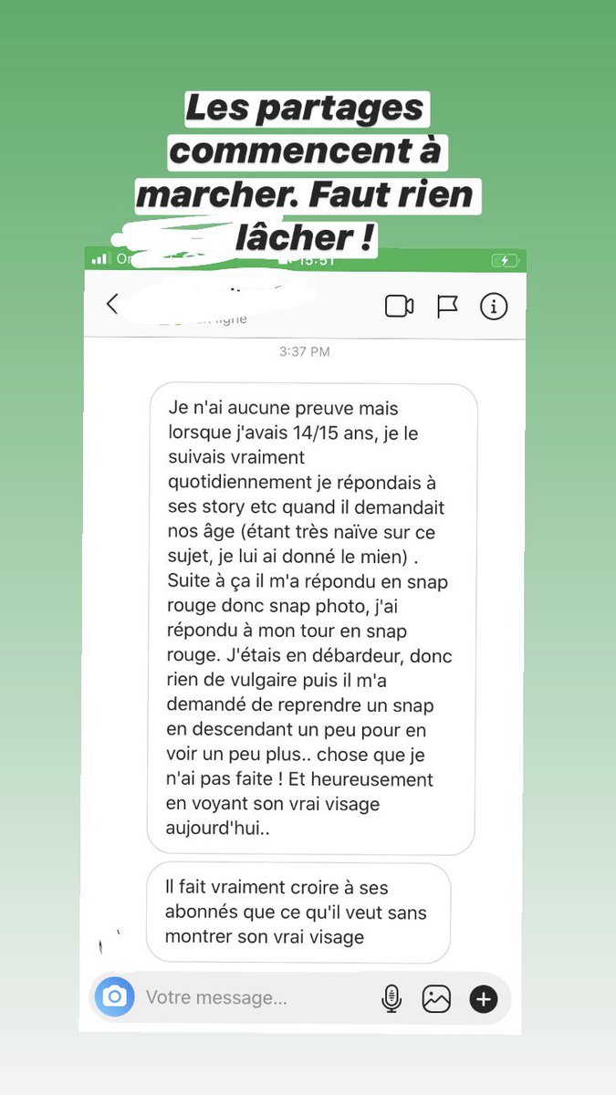 OrnellaYoutube's tweet photo. La vérité est établie sur #Hazerka. Il demande des nudes à des mineures souvent de moins de 15 ans. Preuve en photo. Il faut le faire tomber. Allez voir ma story permanente sur Insta : ornellatempestaofficiel. Des influenceurs commencent à relayer la vérité ! Il faut retweeter ! https://t.co/q323dhsgqV