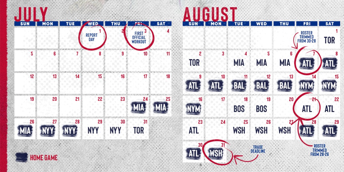Philadelphia Phillies 2020 Schedule