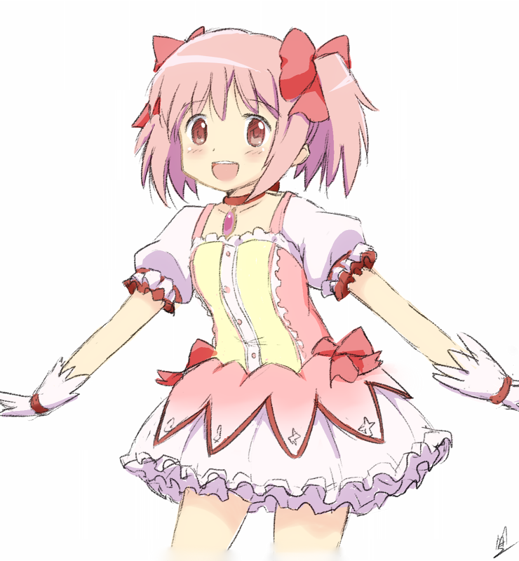 鹿目まどか 「じゃ～ん!なまどか

#まどマギ 」|MA-2㌠のイラスト