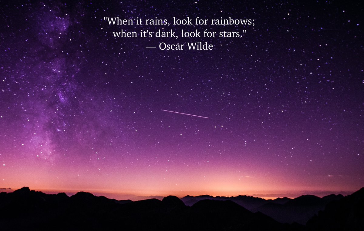 OneontaY's tweet photo. "When it rains, look for rainbows; when it's dark, look for stars." — Oscar Wilde https://t.co/I3wSyxyDGK