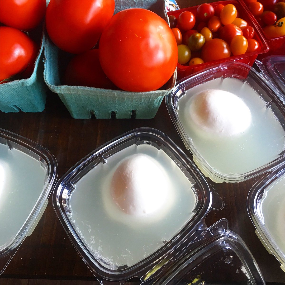 Fresh Burrata comes in tomorrow afternoon!  Great with any garden veg but most especially tomatoes!