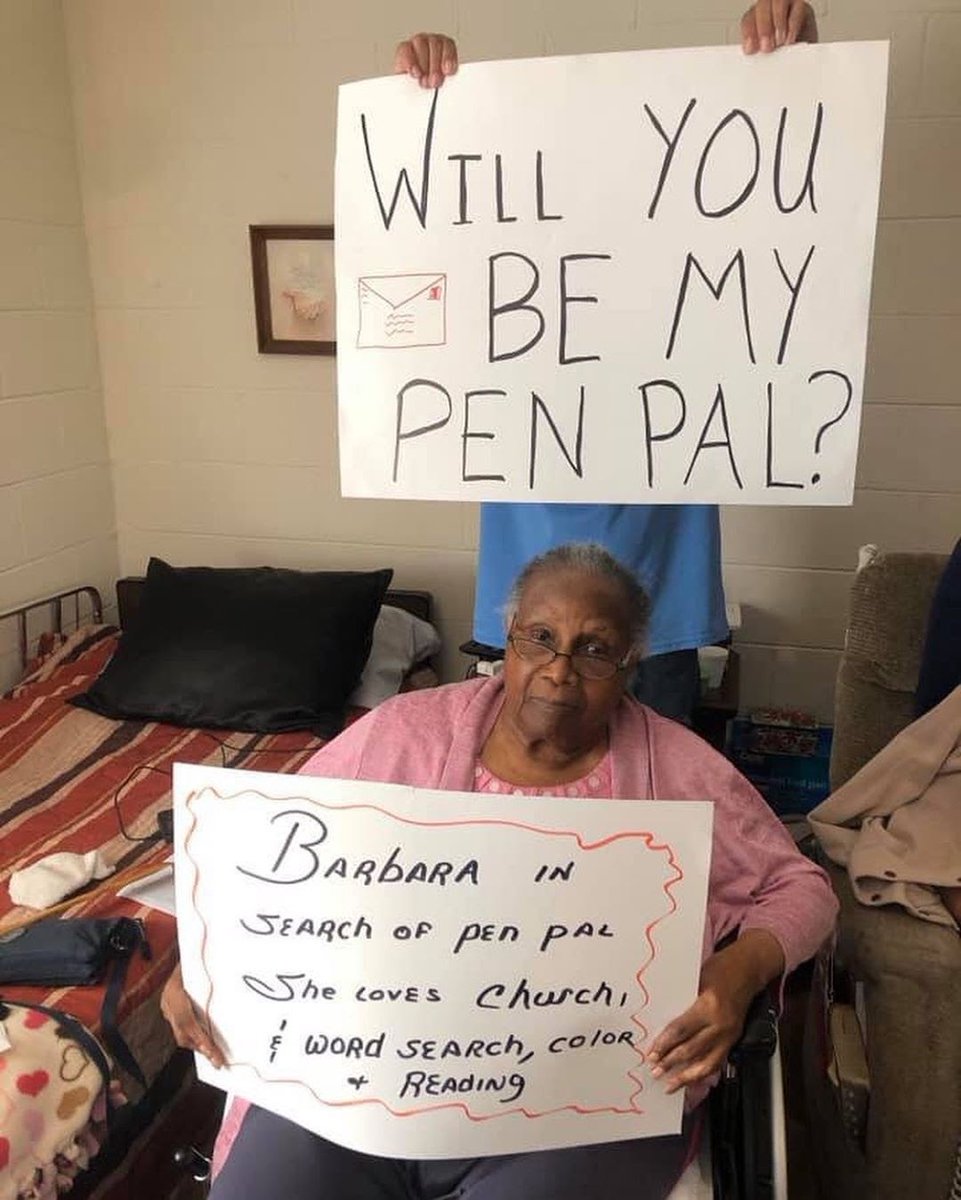 If you’re in need of a new quarantine hobby, click the link in the thread to become pen pals with someone living in a retirement home / assisted living.