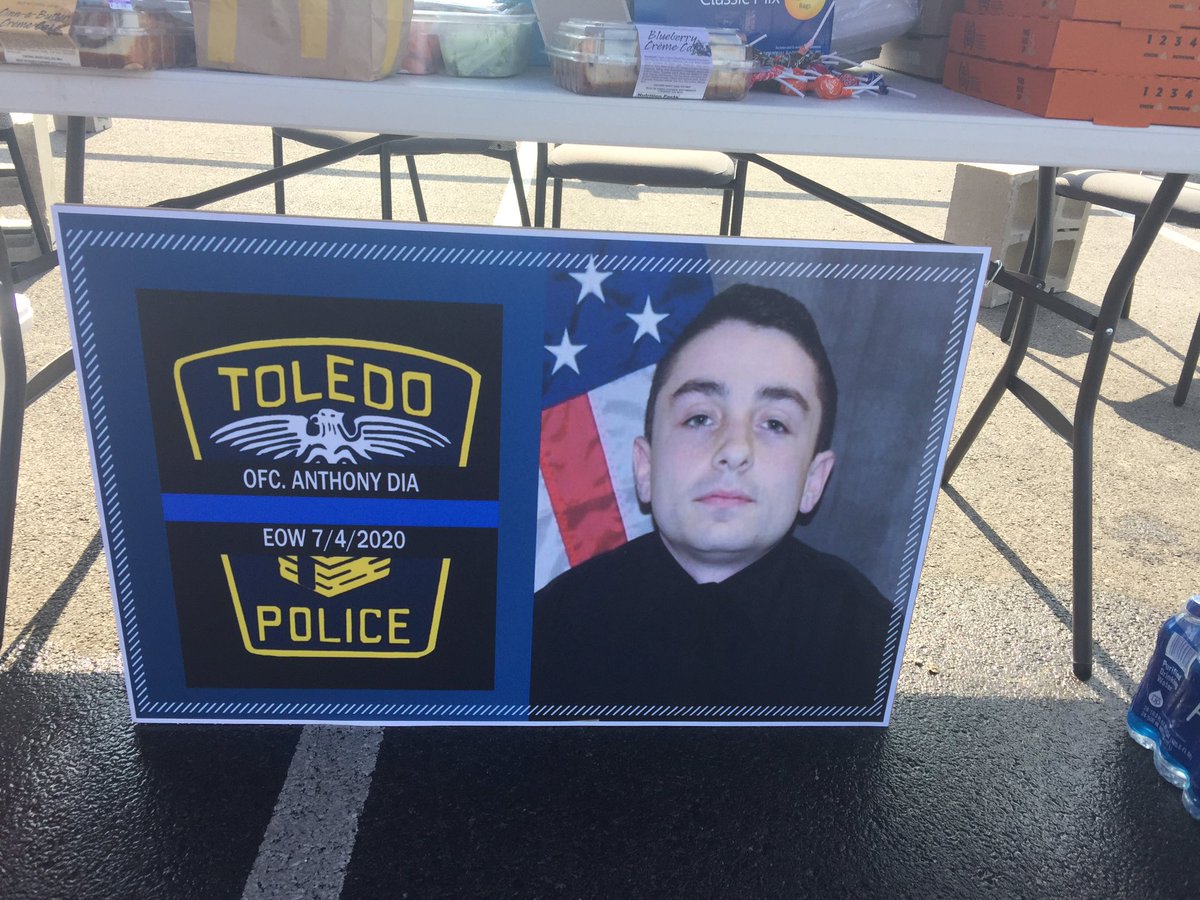 Home Depot had this made in honor of Officer Dia and placed it at the memorial in the parking lot! R.I.P. Officer Dia!
