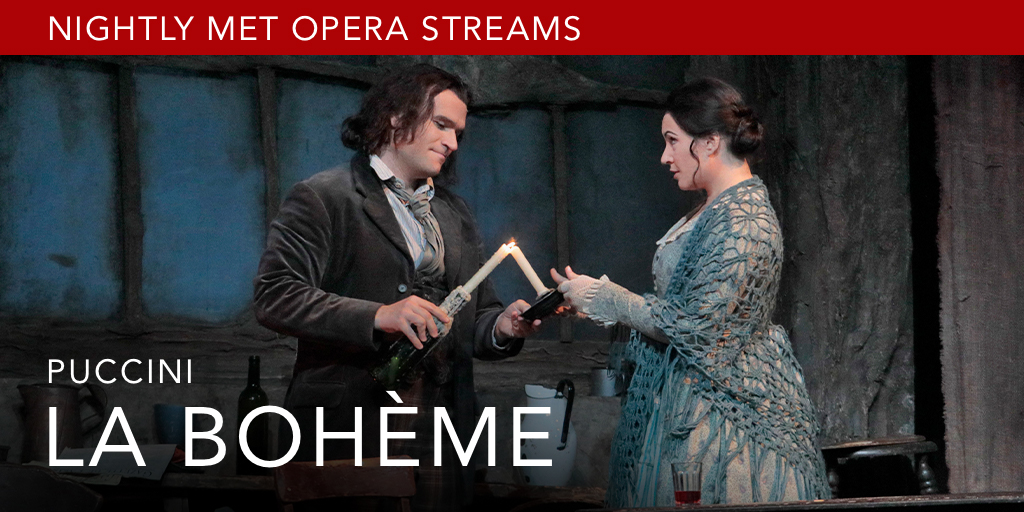 MetOpera's tweet photo. 1/ Enjoy Franco Zeffirelli’s beloved staging of La Bohème as tonight’s Nightly Met Opera Stream. Available July 6 at 7:30PM EDT until July 7 at 6:30PM EDT.
📸: Ken Howard
Watch: https://t.co/evZQWS5qOp https://t.co/LfEL5iTOuj