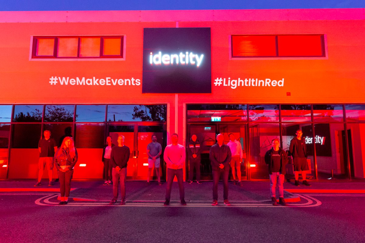 Identity welcomes the UK Government's rescue package for the arts sector and and we await clarification about what this means for live events. We are lighting up Identity House in red tonight to show our support for the events industry. #WeMakeEvents #LightItInRed #Eventprofs