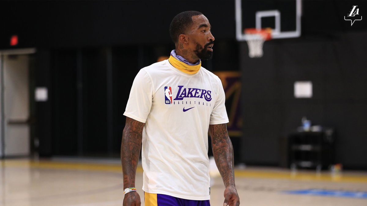 Lakers's tweet photo. Swish is in the building #LakeShow https://t.co/A5P4ek2y3x