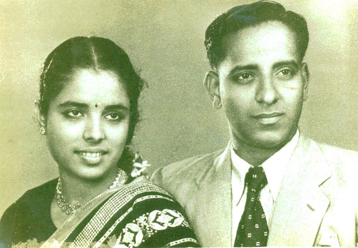 His wedding photo with my grandmother (1954).They went on to have 4 sons & 2 daughters (my mother their youngest child).They struggled immensely with a life blighted by financial instability. My mother often went to sleep hungry. But they raised & educated all.