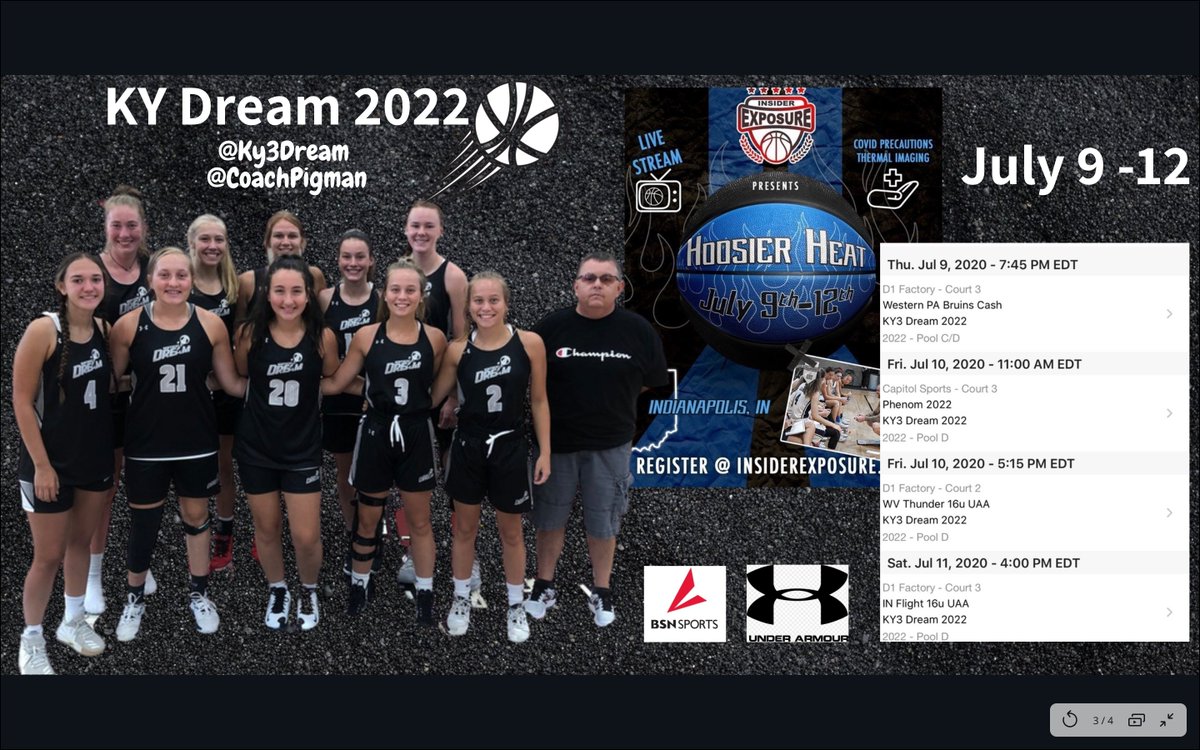 ky_dream_'s tweet photo. KY Dream debut at Hoosier Heat July 9-12. 
New program, new opportunities, can't wait! Individual profiles coming soon. 
@InsiderExposure @RyanP_BSN @vaughtsviews @PrepSpin @CoachSouder @conn_or10 @CoachHayley @PGHKentucky @CoachStallings2 @CoachPigman @Sivills5 @PrepGirlsHoops https://t.co/WLWG351A1O