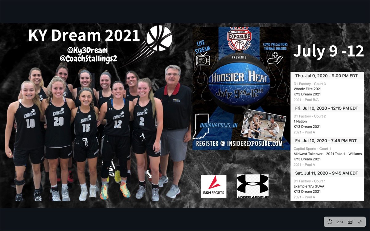 ky_dream_'s tweet photo. KY Dream debut at Hoosier Heat July 9-12. 
New program, new opportunities, can't wait! Individual profiles coming soon. 
@InsiderExposure @RyanP_BSN @vaughtsviews @PrepSpin @CoachSouder @conn_or10 @CoachHayley @PGHKentucky @CoachStallings2 @CoachPigman @Sivills5 @PrepGirlsHoops https://t.co/WLWG351A1O