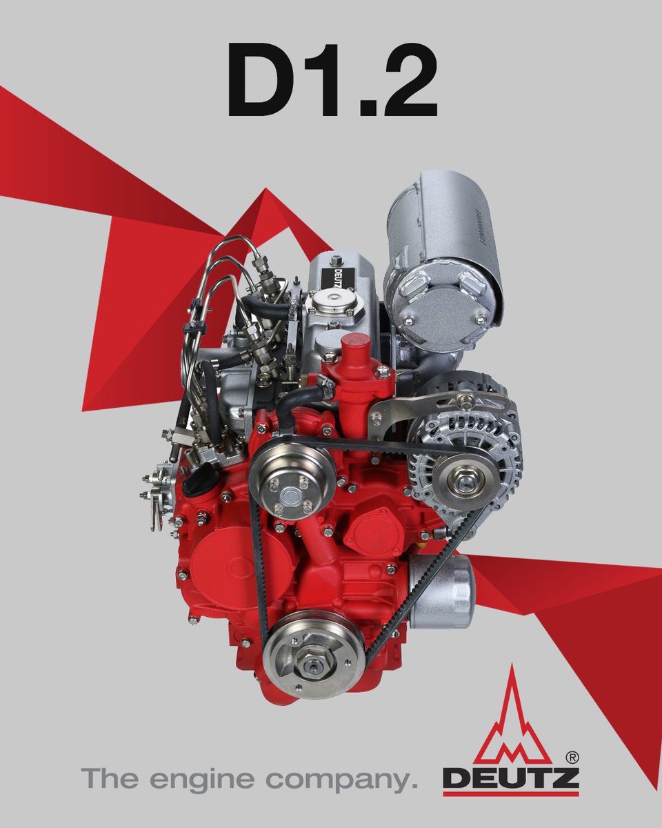 Deutz_arg's tweet photo. El D 1.2 es un motor de 3 cilindros diseñado para aplicaciones industriales. Compacto y fácil de usar lo que reduce los costos de instalación y amplía el número de aplicaciones.
#deutz #theenginecompany #futuredriven #campo #construccion #industria #trabajo https://t.co/X2sRRAtWZR