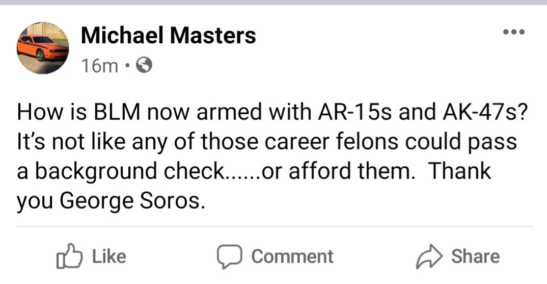 jasboiler's tweet photo. @GEAviation I just thought you should see what an employee of yours thinks of black lives. He calls them career felons and poor. This type of behavior should never be tolerated and accepted at any company, and I hope something is done about it immediately. https://t.co/nxyvd2Sb5s
