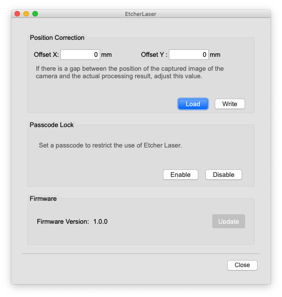 smartDIYs_us's tweet photo. New software update! Biggest new feature: you can now add a passcode to lock your Etcher Laser! 🔒 Connect to your machine with SmartDIYs Creator or the Etcher Laser app to activate! https://t.co/tEKQnbMPOJ