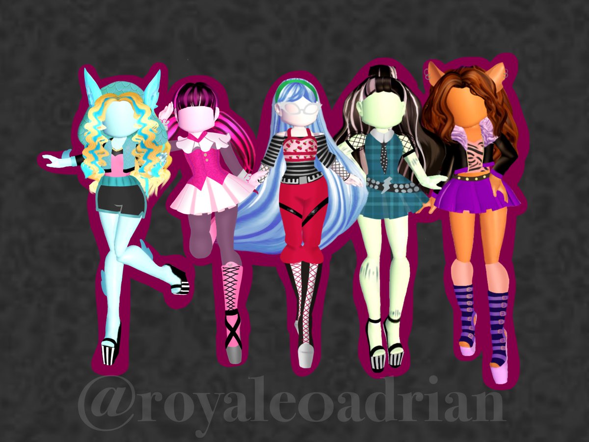 Adrian On Twitter Here S My Monster High Edit It Came Out Really Good I Was Very Inspired By The New Hair Colors I Never Watched The Monster High Show But I - roblox background royale high edits twitter