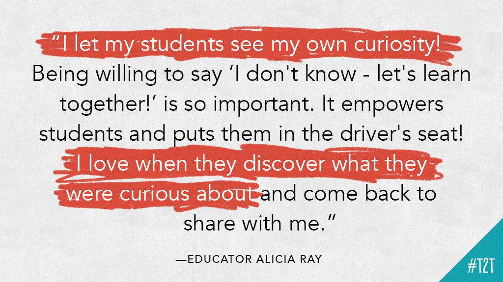 teacher2teacher's tweet photo. How can you encourage your Ss to grow their knowledge? By showing them that you’re always learning too, says educator @iluveducating! #GrowthMindset #EduTwitter https://t.co/6g120Eehgm