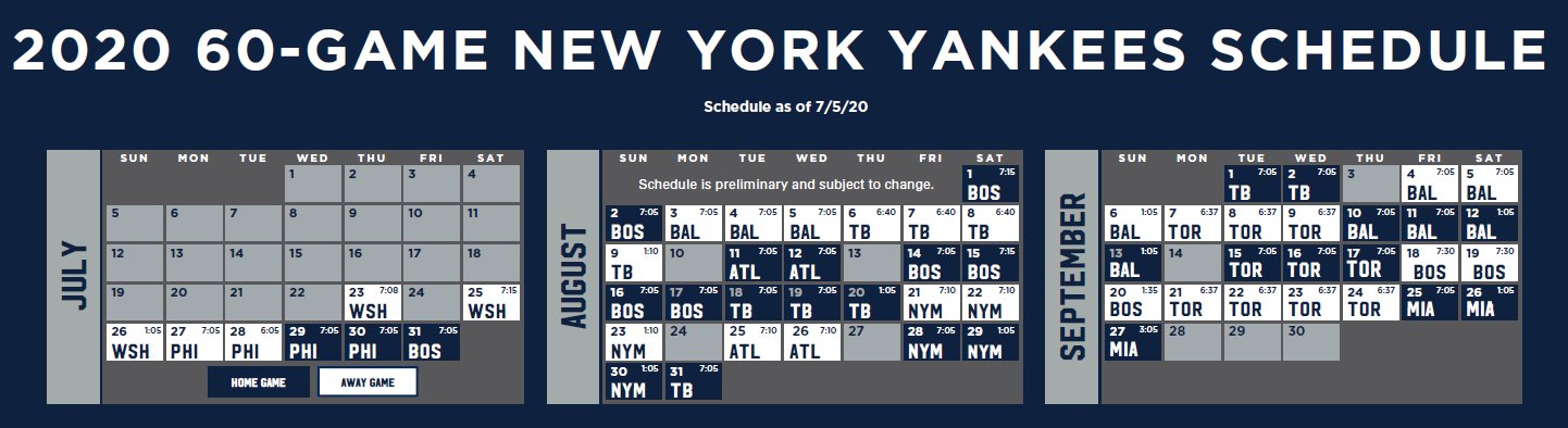 printable yankees schedule