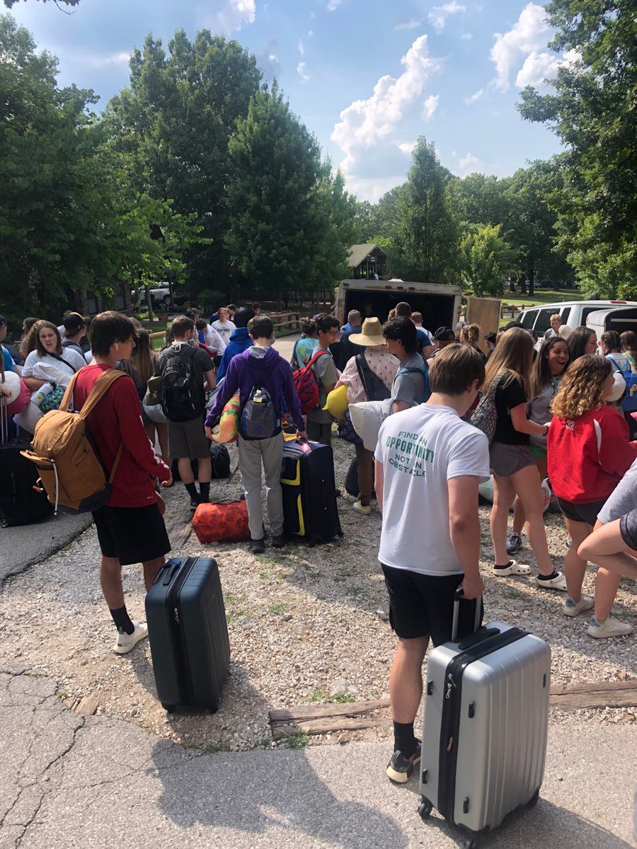 SouthRockHS's tweet photo. Your students and the youth coaches have arrived! Pray that God moves them during this week as they learn about “The Third One!” https://t.co/Dts3WYZ6yG