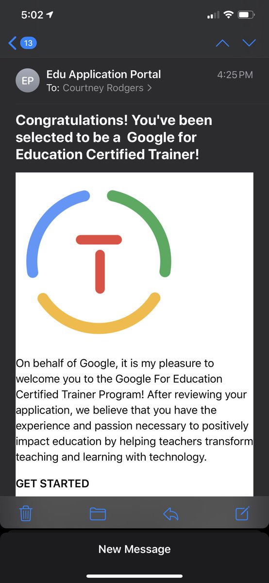 cmwatson2010's tweet photo. Guys. 🗣GUYS!!! 
Color 🖍 me excited! Just found out I was accepted as a Google Certified Trainer! #googleET #GlobalGEG #TexasGEG @TexasGeg @ConroeHigh thanks to @ShakeUpLearning &amp; @rkiker #KikerLearning for online/virtual workshops and support! https://t.co/OBANqee6Ey