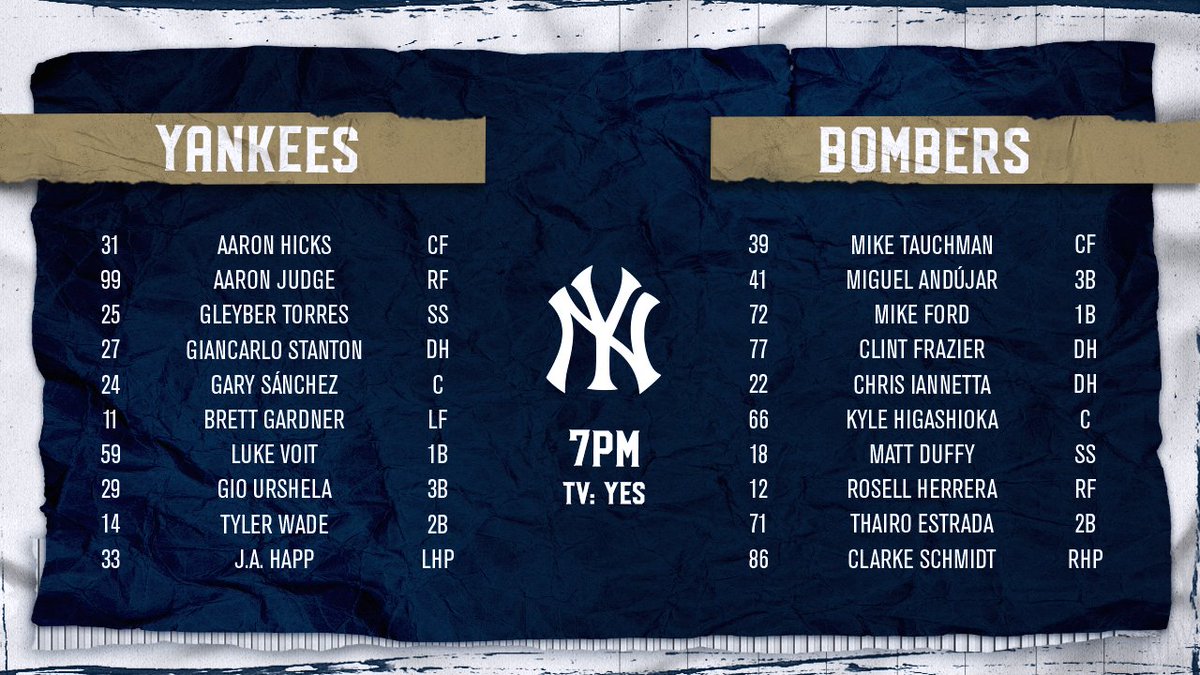 The events just keep coming! 

Join us at 7 PM EST tonight to see the Yankees first inter-squad game! 

Join/watch here: discord.gg/FzEfW2K

#Yankees #Bombers #YankeeStadium #New #York #NYC #MLB #Baseball #MLBLive #LiveBaseball #Live #Chat #MLBChat #Discord #BaseballIsBack