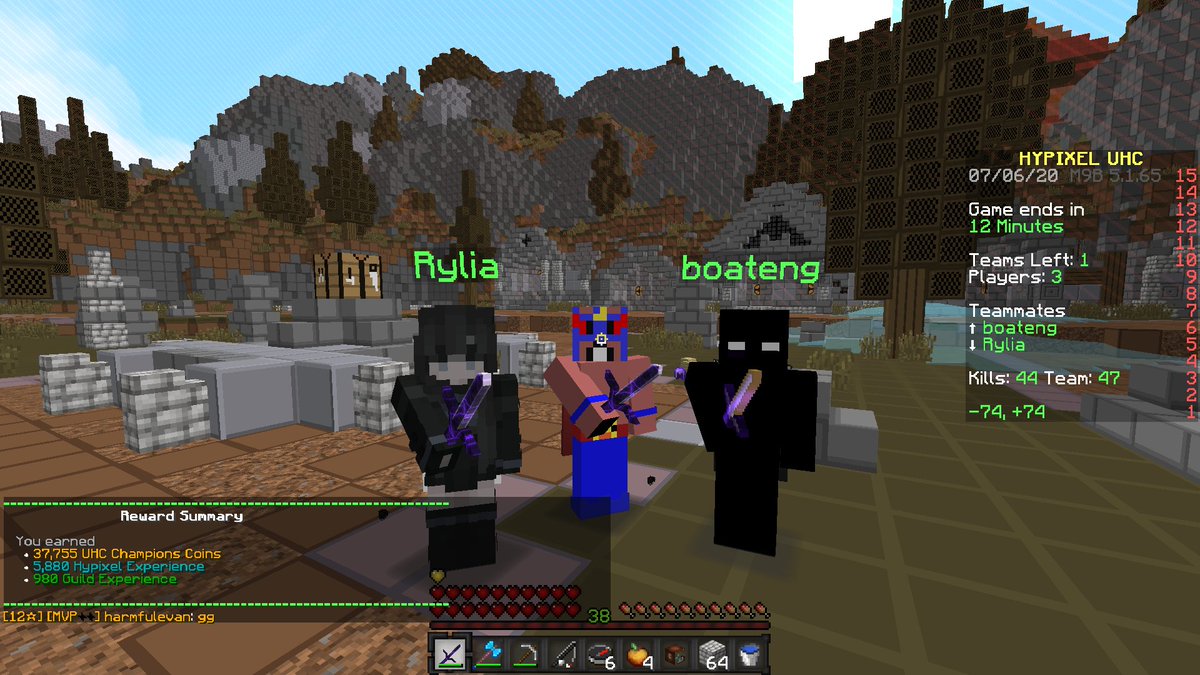 turtwlman's tweet photo. Congratulations @Terminatqr on achieving 14 star in Hypixel UHC. Glad to see another legit high star doing well. #PCAVE https://t.co/u23IOnb2aQ
