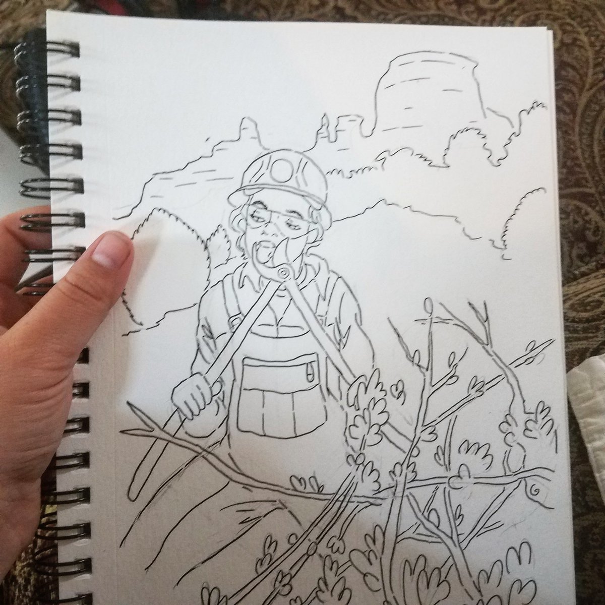 baconbitmadison's tweet photo. I got so many awesome lady submissions for my zine. I have loved not only seeing and reading the bad ass things you have done, but drawing them too!

#illustrations #conservationcorps #corpslife #zine #zines #trailcrew #drawing #portrait https://t.co/IDneeHB5Xl