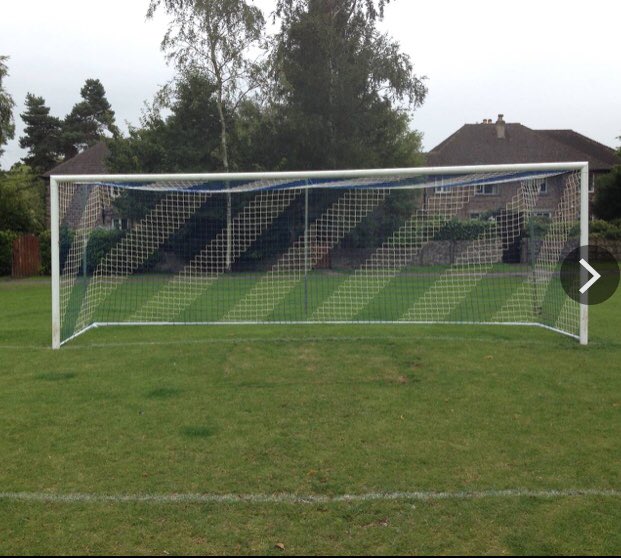 BakewellTownFC's tweet photo. Pair of MH Football goalposts with box net system for sale. Full system (excluding ground sockets) includes nets, back poles, steel hinged bottom frame so no pegging required. Used but good condition, open to offers. DM for further information. https://t.co/RNiELtrbts