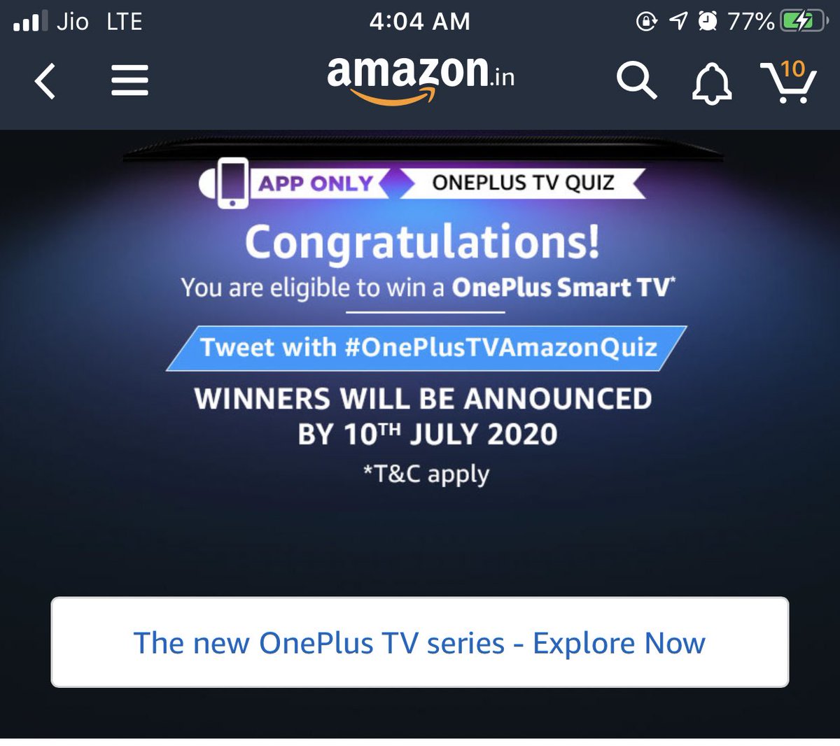 Sandy_J_Son's tweet photo. #oneplustvamazonquiz
#Amazon and #OnePlusNord https://t.co/zS2yYZJiHu