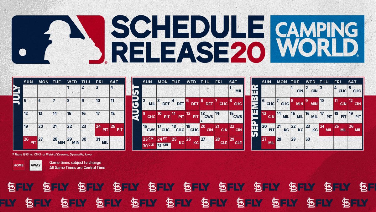 St Louis Cardinals On Twitter Well Here It Is Our 2020 60 Game Schedule