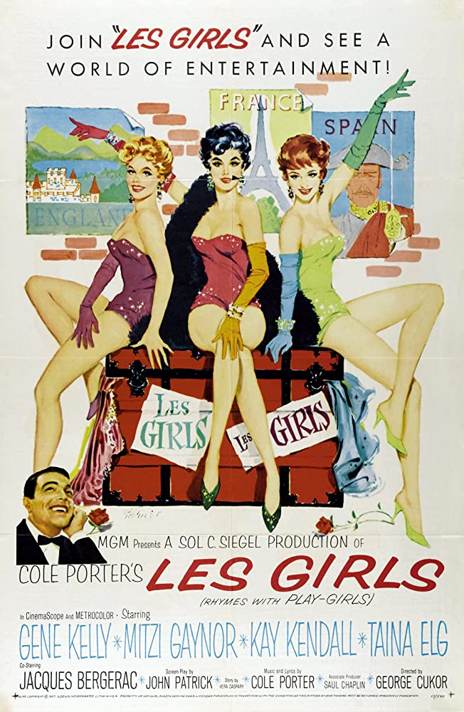 su filmografía.Cukor viajó a Pakistán para hacer “Bhowani Junction” (1956), con Ava Gardner y Stewart Granger.Luego dirigió el musical “Les Girls" (1957), con Mitzi Gaynor y Gene Kelly.“Heller in Pink Tights” (1960), protagonizada por Sophia Loren y Anthony Quinn, fue