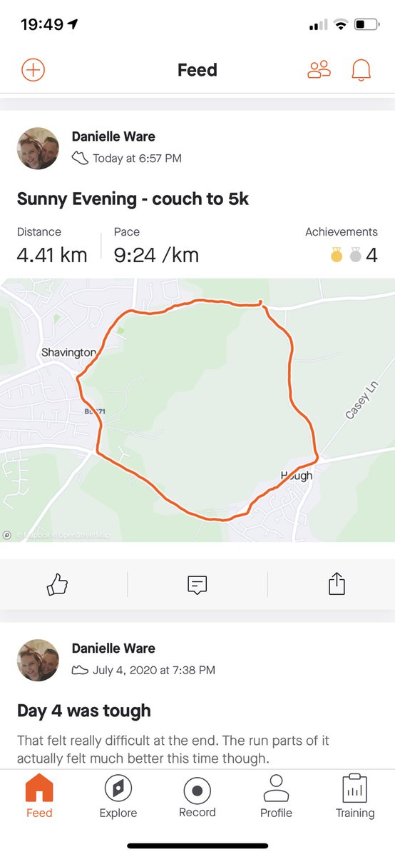 Completed my first week of couch to 5k 🙌 #wellbeing #timetogetfit