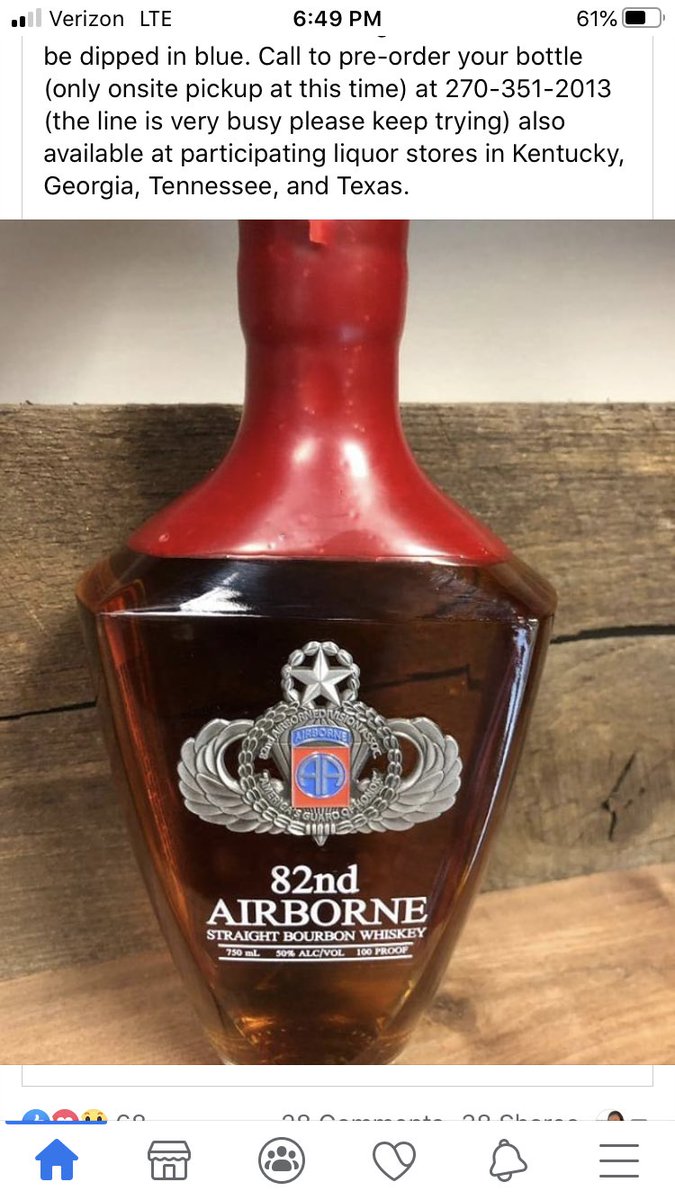 RachaelRiley85's tweet photo. Apparently the @82ndABNDiv Association has whiskey, and @JamesMingus12, sir, I believe they want to gift you. https://t.co/dLIfGcnxfS