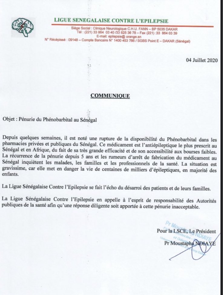 _Abou_S's tweet photo. Ceci est un cri de coeur de la Ligue Senegalaise contre l'Epilepsie. Ce médicament est en rupture et certains patients épileptiques ne peuvent s'en passer au risque de faire des crises...c'est douloureux. 
On dirait que les autorités font les aveugles. Please RETWEET 🙏🏾 https://t.co/pHtCNXMnvY